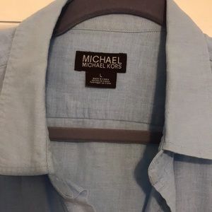 Michael Kors men’s linen/cotton blend button down